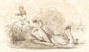Illustration til "Halvhundrede Fabler for Børn" af Hey af Martinus Rørbye
