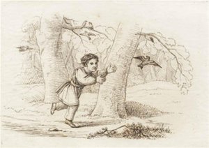 Illustration til "Halvhundrede Fabler for Børn" af Hey af Martinus Rørbye