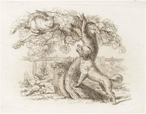 Illustration til "Halvhundrede Fabler for Børn" af Hey af Martinus Rørbye