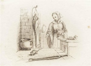 Illustration til "Halvhundrede Fabler for Børn" af Hey af Martinus Rørbye