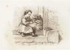 Illustration til "Halvhundrede Fabler for Børn" af Hey af Martinus Rørbye