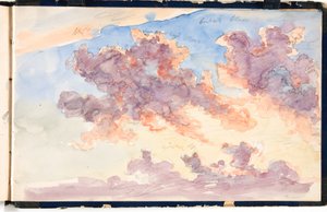 Cloud undersøgelse. En solnedgangshimmel af Martinus Rørbye