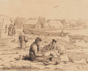 Strandgaden i Thisted. 1830 af Martinus Rørbye