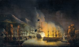 Bombardementet af Algier (26.-27. august 1816) af Martinus Schouman (signed by artist)