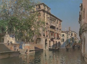 En kanal i Venedig, ca. 1875