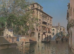 En kanal i Venedig, ca. 1875.