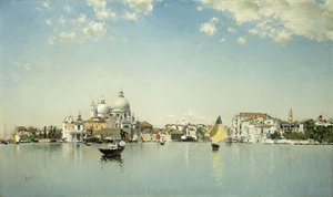 En udsigt over Venedig ser mod Santa Maria Della Salute,