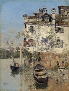 Venedig, Hus ved kanalen, ca. 1900