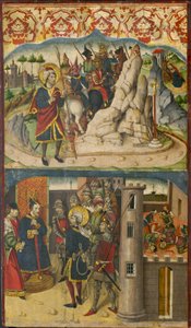 Sankt Christopher møder Satan, Sankt Christopher før kongen af Lykien, 1480-85 af Martín de Soria