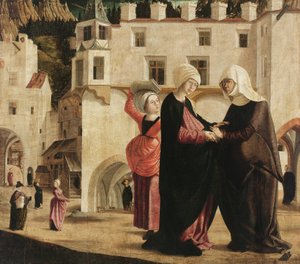 The Visitation, ca. 1502 (maleri på grantræ)