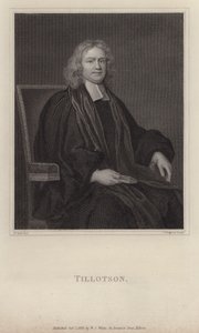 John Tillotson, ærkebiskop af Canterbury (gravering) af Mary (after) Beale