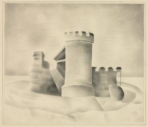 Ruiner ved måneskin, 1840. af Mary Altha Nims