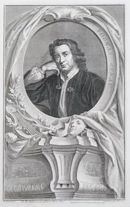 Thomas Otway, graveret af Jacobus Houbraken (1698-1780) Amsterdam, 1741 af Mary Beale