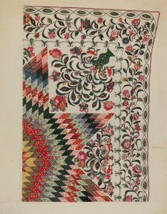 Patchwork og Applikation Quilt