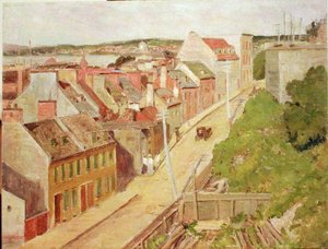 Quebec (olie på kunstnertavle) af Mary Bradish Titcomb