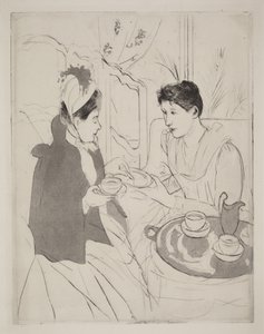Eftermiddagste-selskab af Mary Cassatt