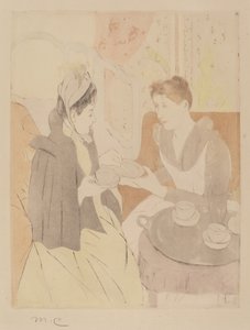 Afternoon Tea Party, 1890-1891. af Mary Cassatt