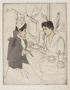 Afternoon Tea Party, 1890-1891. af Mary Cassatt