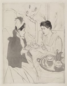 Afternoon Tea Party, 1890-1891. af Mary Cassatt