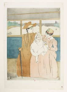 I omnibusløbet [prøve b] af Mary Cassatt