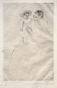Hélène af Septeuil, ca. 1891. af Mary Cassatt