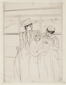 I Omnibussen, 1890-1891. af Mary Cassatt