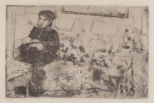 Interiør: På sofaen, ca. 1883. af Mary Cassatt
