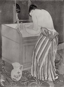 La Toilette, 1891 (tørpunkt og akvatinte på papir) af Mary Cassatt
