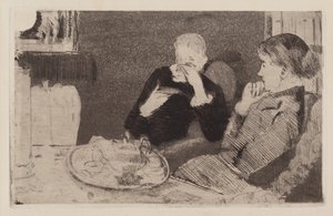Lydia og hendes mor til Tea af Mary Cassatt