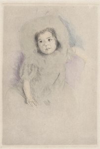 Margot iført en motorhjelm (nr. 1) af Mary Cassatt