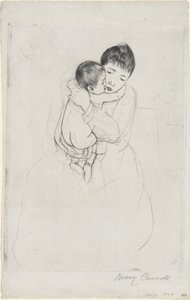 Moderlig kærtegn af Mary Cassatt