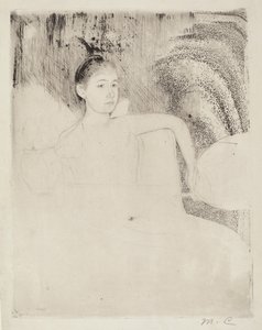 Mimi holder en japansk fan af Mary Cassatt