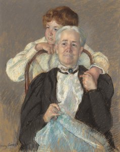 Portræt af fru Cyrus J. Lawrence med hendes barnebarn R. Lawrence Oakley af Mary Cassatt