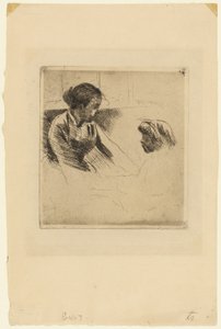 Susan og barn står over for hinanden af Mary Cassatt