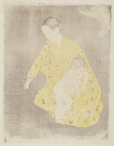 Badet, 1890-1891. af Mary Cassatt