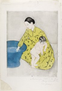 Badet, 1890-91 af Mary Cassatt