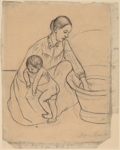 The Bath [recto], 1890-1891. af Mary Cassatt