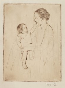 Kærtegnen, ca. 1891. af Mary Cassatt