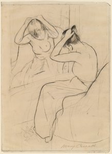 The Coiffure, 1891. af Mary Cassatt