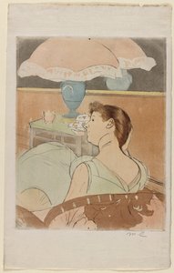 Lampen, 1890-1891. af Mary Cassatt