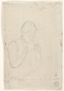 Brevet verso, 1890-1891. af Mary Cassatt