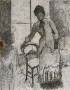 Den besøgende recto, ca. 1881. af Mary Cassatt