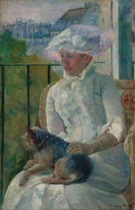 Ung pige ved et vindue af Mary Cassatt