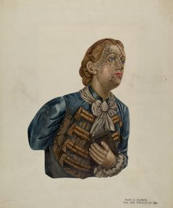 Galionsfigur fra Bark George, ca. 1939. af Mary E Humes