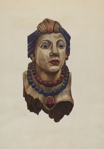 Indisk prinsesse galionsfigur, ca. 1938.