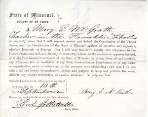 Loyalitetsed af Mary E. McGrath fra Missouri, County of St. Louis af Mary E. McGrath