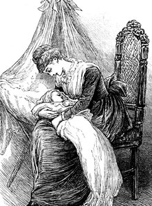 En ung mor, der nusser sit barn af Mary Ellen Edwards