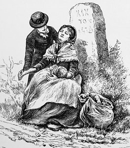 En ugift mor og baby fundet udmattede i vejkanten af Mary Ellen Edwards