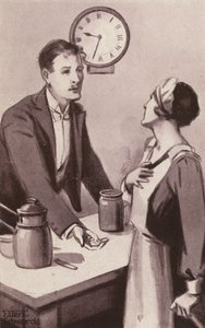 Illustration til Kipps af H.G. Wells (litografi) af Mary Ellen Edwards
