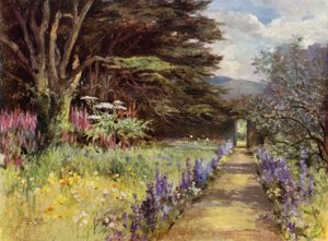 Scottish Gardens: Colinton House (farve litho)